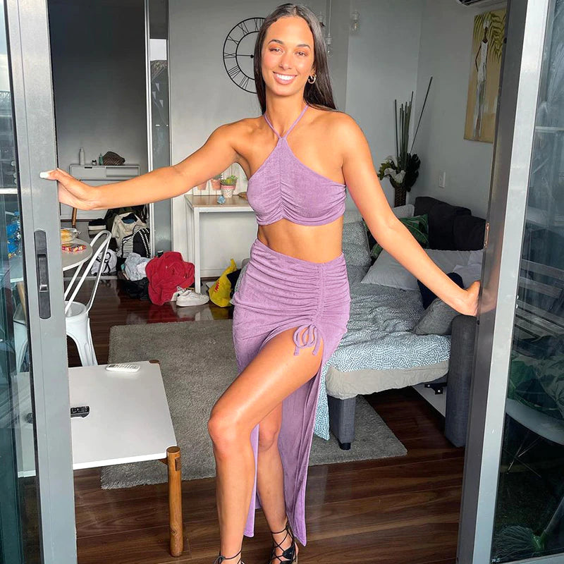 Elif Ruched Two Piece Set