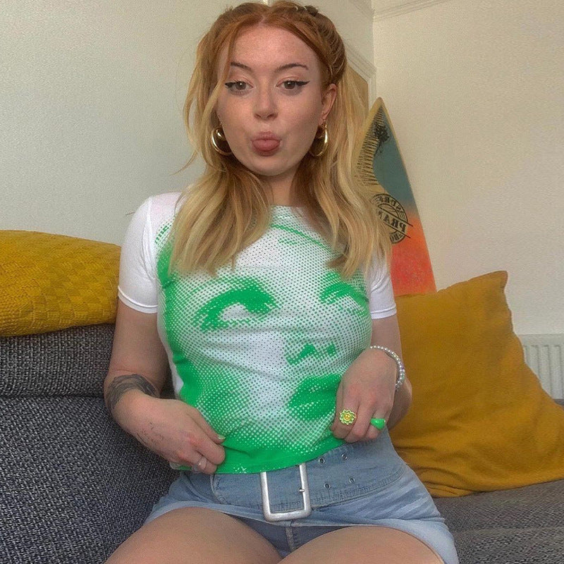 Teal Face T-Shirt
