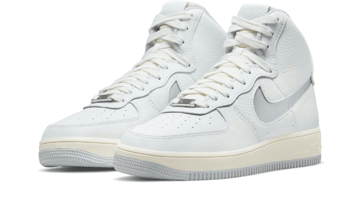 Air Force 1 High Sculpt White Silver