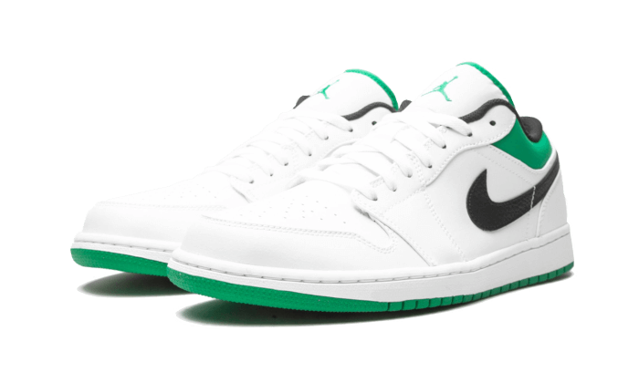 Air Jordan 1 Low White Lucky Green Black