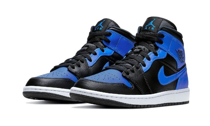 Air Jordan 1 Mid Hyper Royal Tumbled Leather