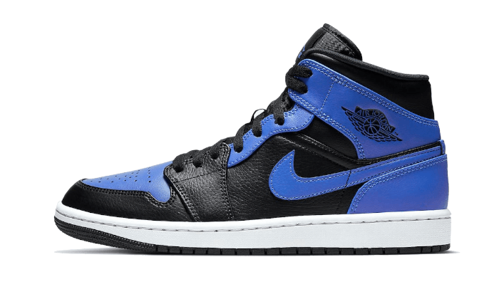 Air Jordan 1 Mid Hyper Royal Tumbled Leather