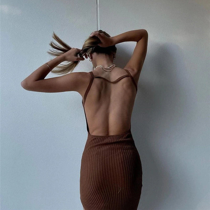 Anouk Backless Midi Dress