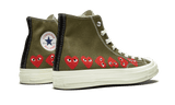 Chuck Taylor All-Star 70s Hi Comme des Garçons PLAY Multi-Heart Green