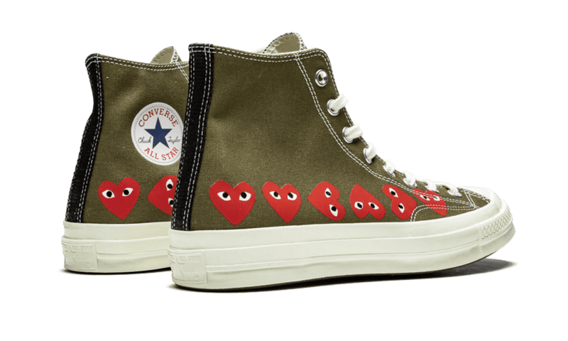 Chuck Taylor All-Star 70s Hi Comme des Garçons PLAY Multi-Heart Green