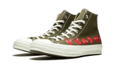 Chuck Taylor All-Star 70s Hi Comme des Garçons PLAY Multi-Heart Green
