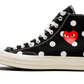Chuck Taylor All-Star 70s Hi Comme des Garçons PLAY Polka Dot Black