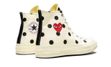 Chuck Taylor All-Star 70s Hi Comme des Garçons PLAY Polka Dot White