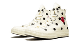 Chuck Taylor All-Star 70s Hi Comme des Garçons PLAY Polka Dot White