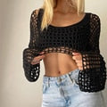 Sleeveless Knitted Crop Tops
