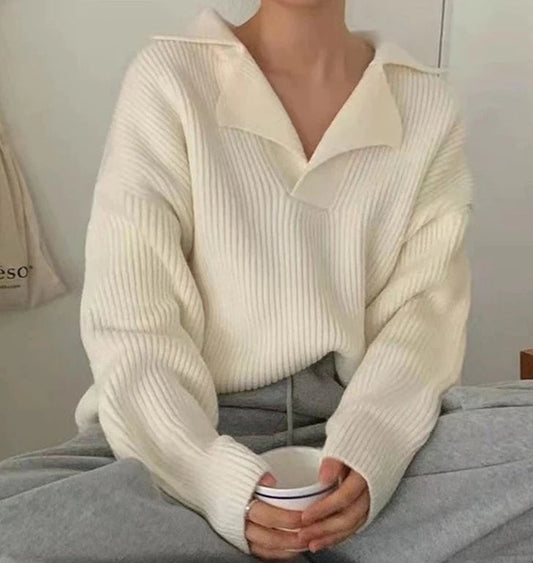 Mea Turn-Down Collar Sweater