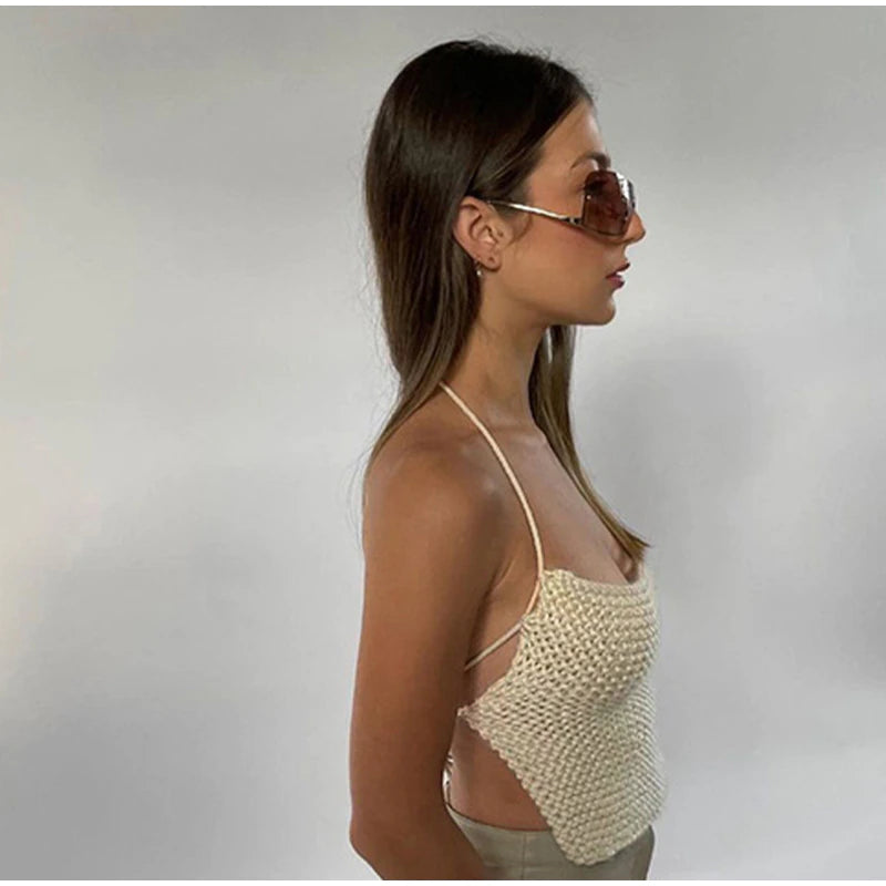Strappy Backless Knit Top