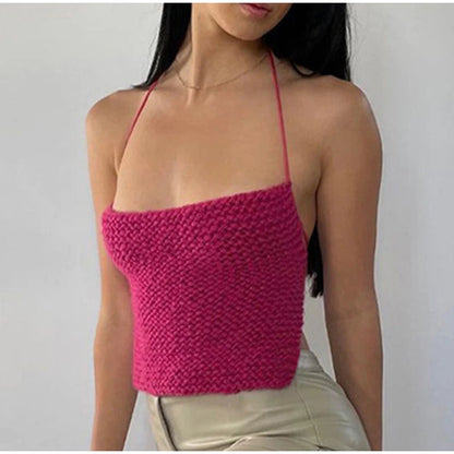 Strappy Backless Knit Top