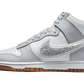 Dunk High Retro Chenille Swoosh White Grey