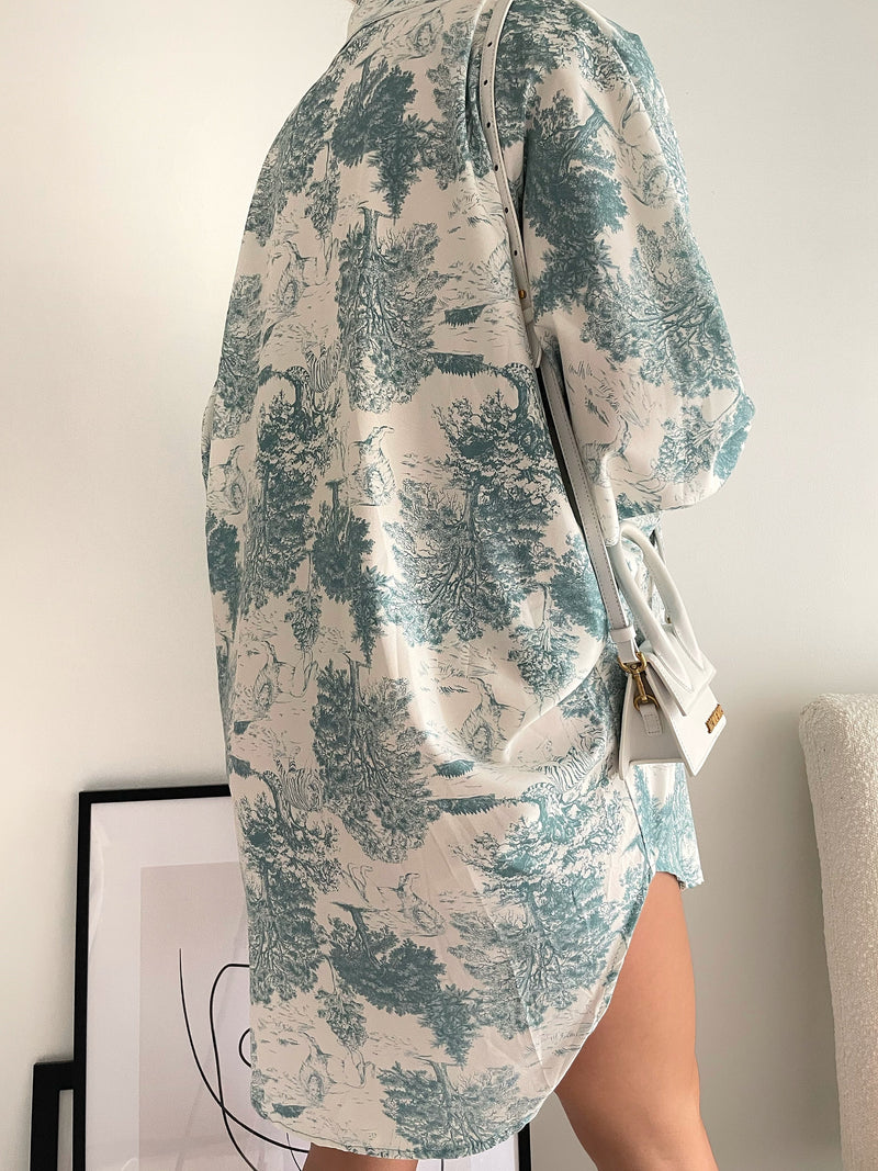 Robe chemise imprimé toile