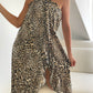 Jupe longue paréo robe à imprimé léopard