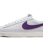 Blazer Low Leather White Purple